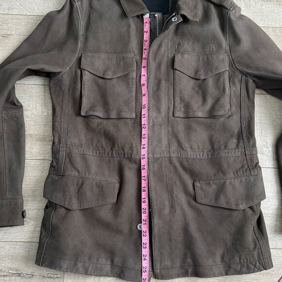 All Saints Courte Mens Nubuck Field Jacket, Like New, Size M - Picture 11 of 14